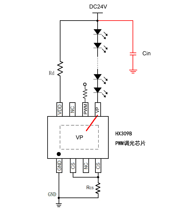 低壓線性PWM調(diào)光驅(qū)動(dòng)HX309B